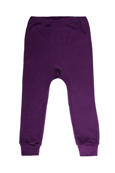 Cosilana Kinder-Unterhose lang Wolle/Seide PFLAUME (Dunkelviolett)